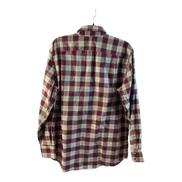 Maker & Company Men's Button Up Shirt Long Sleeve Size 16/41 Plaid Red White - Picture 5 of 10